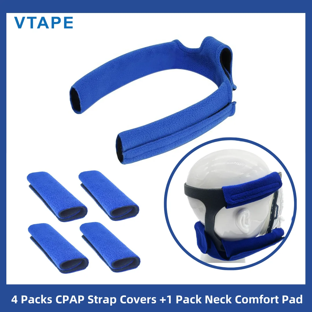 4 Confezioni Cpap Strap Covers + 1 Pack Neck Comfort Pad Cpap Mask Cover Compatibile Con La Maschera Cpap Completa Per Ridurre I Segni Rossi Estendere