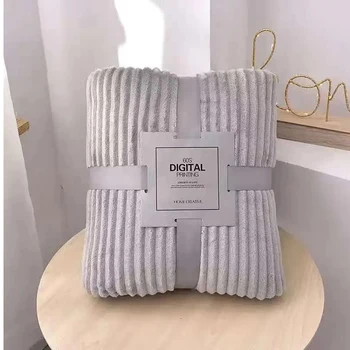 단색 코랄 벨벳 에어컨 봉제 담요, 편안하고 따뜻한 단색 담요, 1 인용 작은 담요, 70x100cm