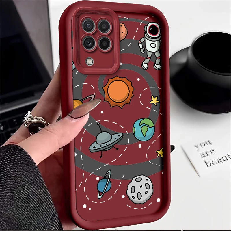 Astronaut Painted Silicone Anti-Drop Phone Case