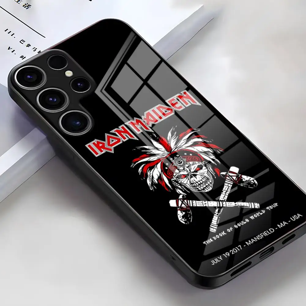 Iron Maiden-Themed Glass Phone Case for Samsung - Durable Protective Cover