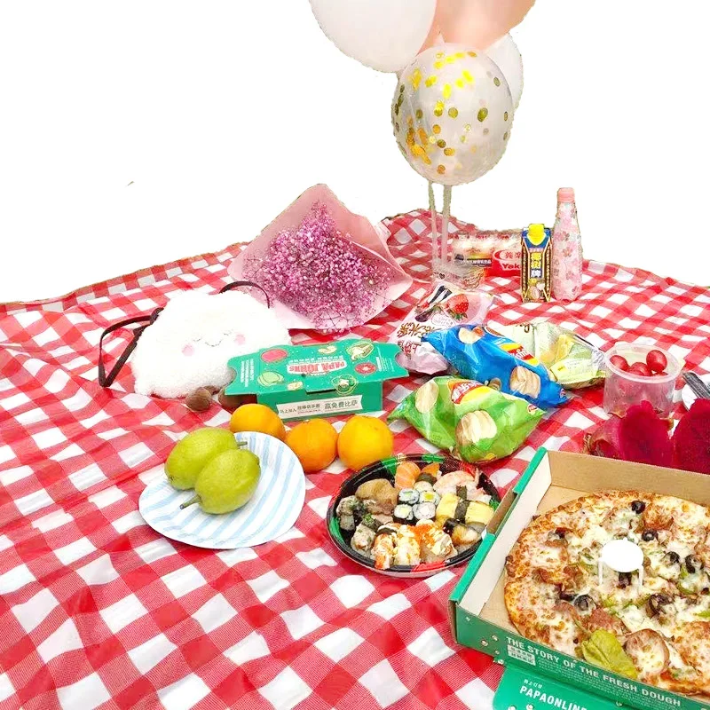 

Thickened plastic picnic grid tablecloth, outdoor barbecue tablecloth, camping mat, picnic mat, autumn home furnishings