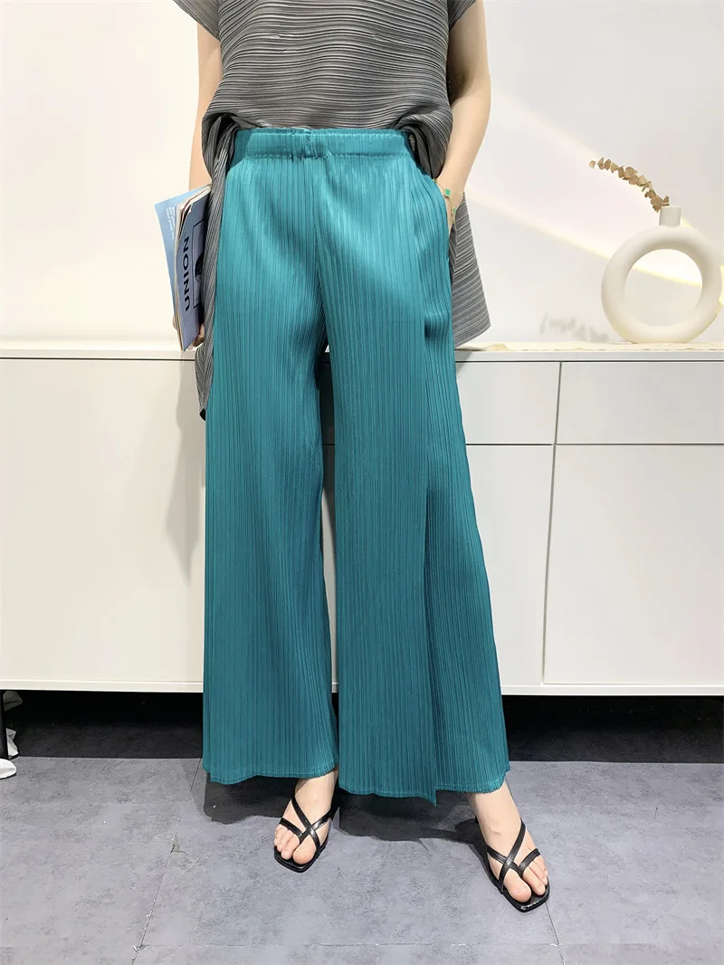 Miyake Pleated Wide-leg Pants for Women, Casual Loose Pants, Nine-point  Design, Sense Fashion, Temperament PLEATS, Summer, New - AliExpress