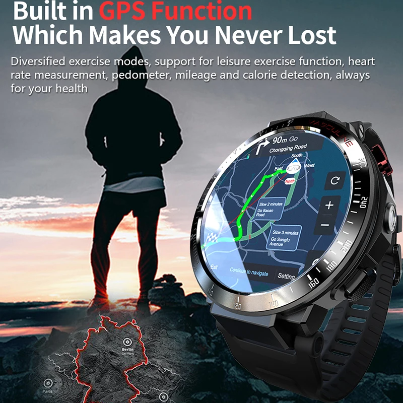 

Новое поступление, роскошные мужские Смарт-часы 1,6 дюйма 4G с камерой 8 Мп, Wi-Fi, GPS, Смарт-часы с HD камерой, пульсометром, bluetooth, Смарт-часы Смарт-часы для мужчин и женщин, Android 7,1, 4G, 1,6 дюйма, сенсорна