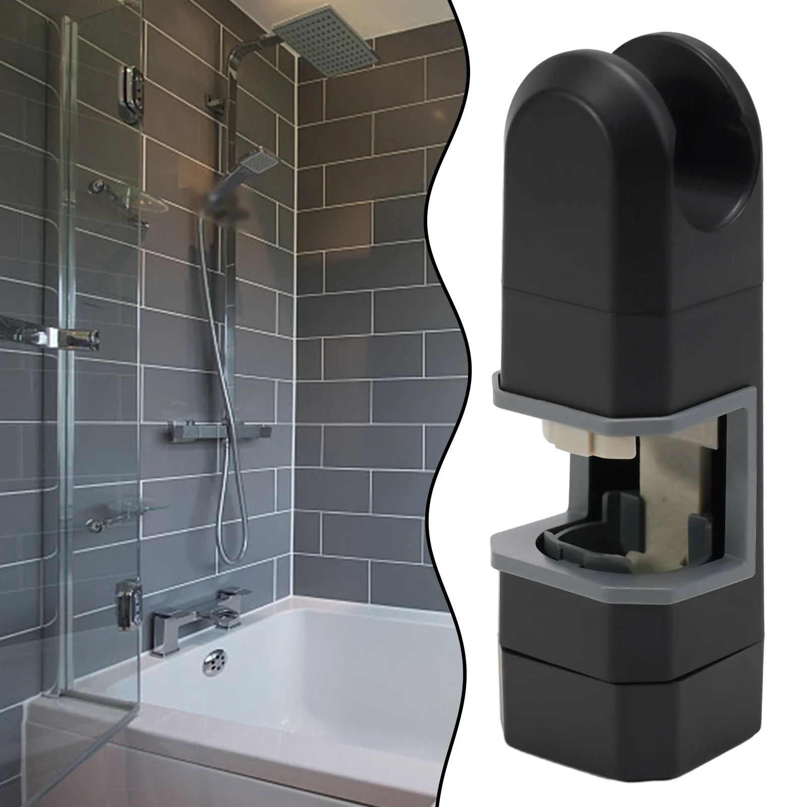 Universal 15mm-30mm Chrome Shower Rail Head Slider Bar Holder Adjustable Bracket Shower Lift Rod Accessories Bathroom Fixture