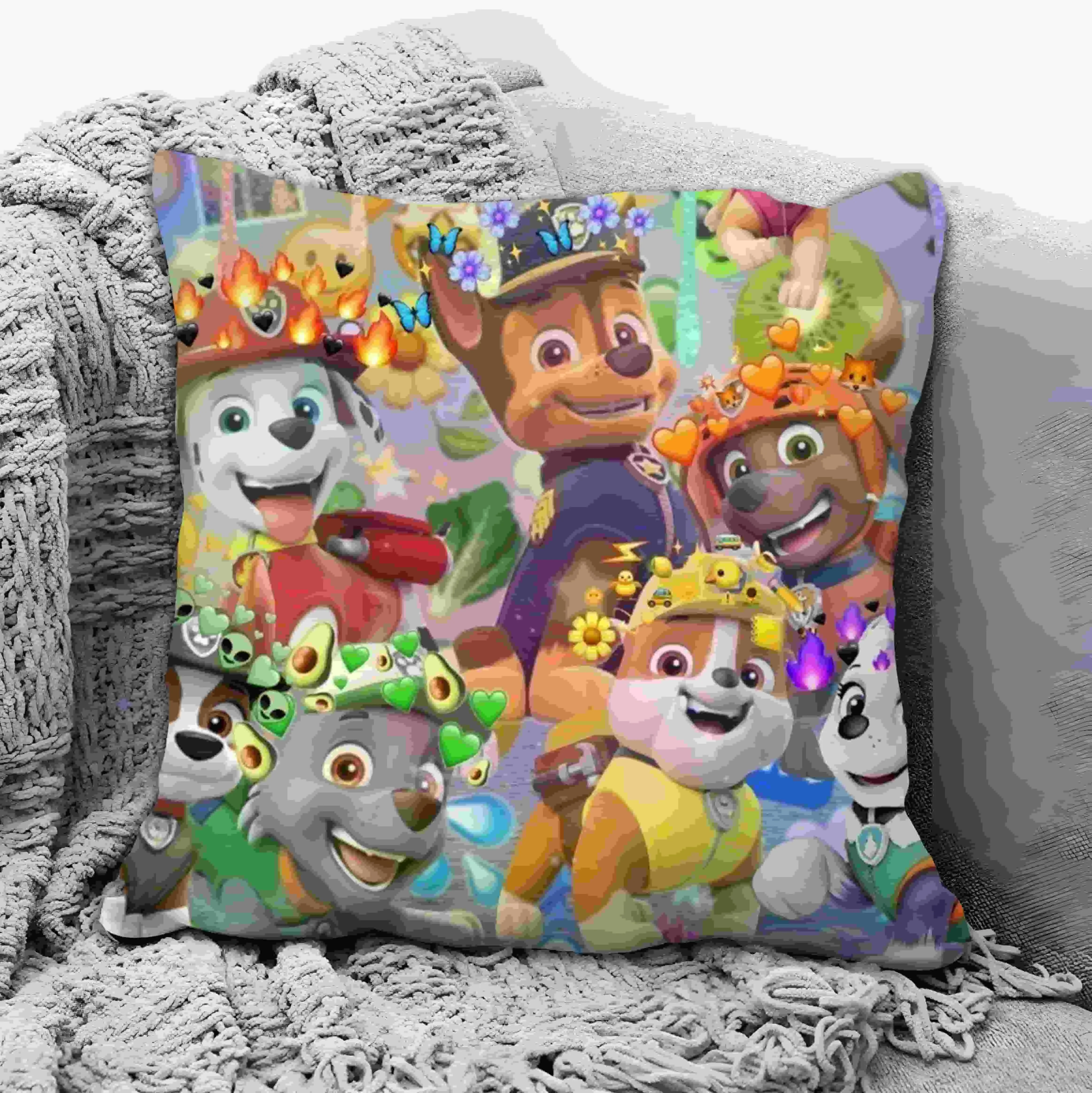 Cartoon Square Pillow Awaii Anime Soft Waist Sofa Cushion Printing Throw Pillow Throw Bedroom Pillows Cute dog