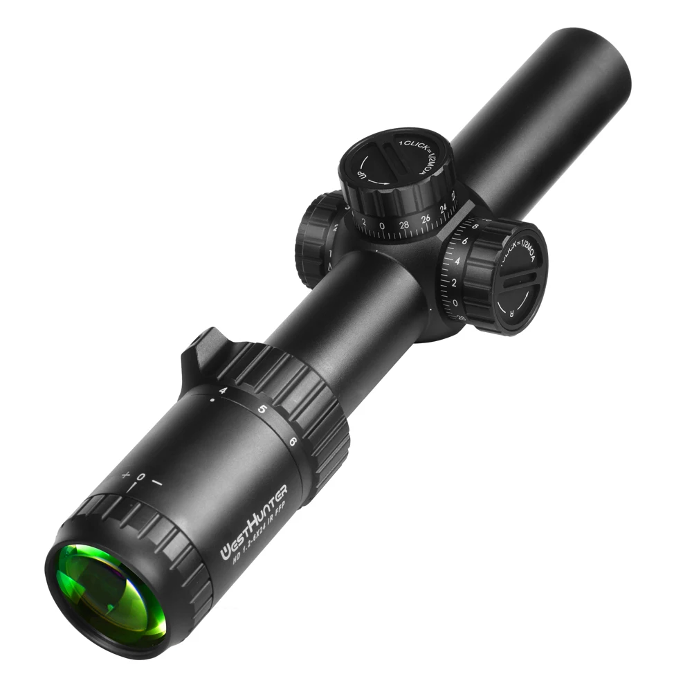 Rifle Scope WestHunter HD 1.2-6X24 FFP Compact Scope First Focal Plane Tactical Hunting Riflescopes
