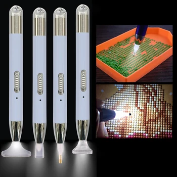 Kit de peinture de diamants en plastique 5D, bricolage, accessoires d'éclairage, art multifonctionnel, artisanat de dessin pour enfants et adultes 1