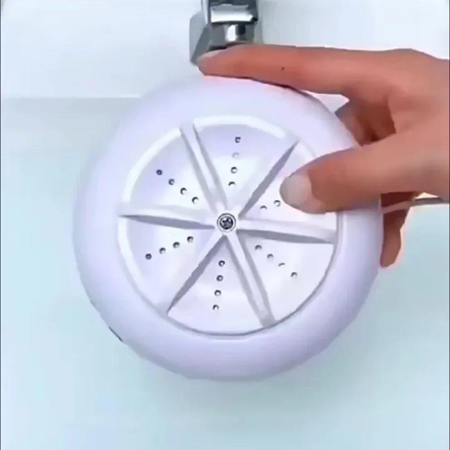 Mini washing machine suitable for socks underwear compact ultrasonic turbine washing machine travel and home laundry equipment