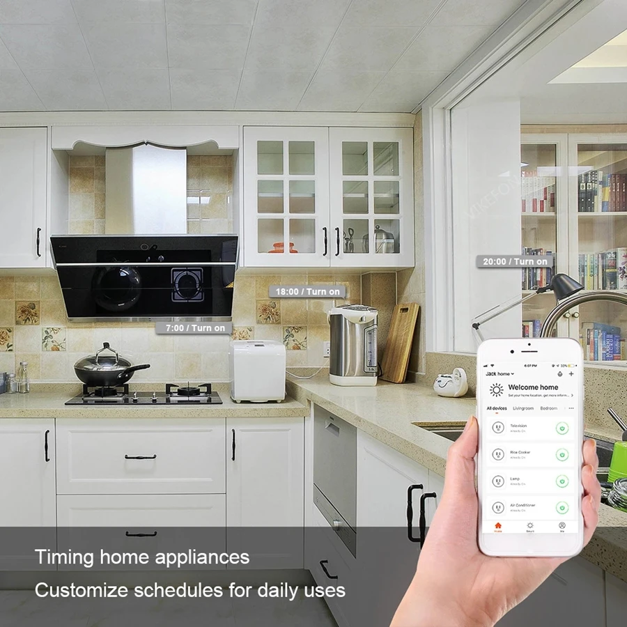   Ÿ̹ Ʈ ÷ WiFi ,    EU  16A Tuya SmartLife APP  Alexa Google assistant ȣȯ,