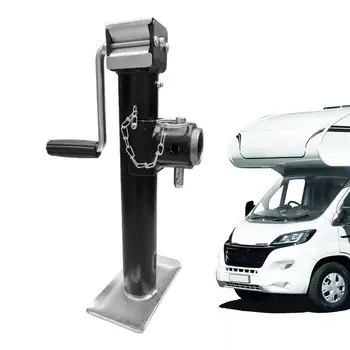 RV Trailer Jacks 2000/5000Lbs 10/15Inch Top-Wind Vertical Travel Camper Jack Adjustable Height RV Lift Drop Stand Support Leg 5