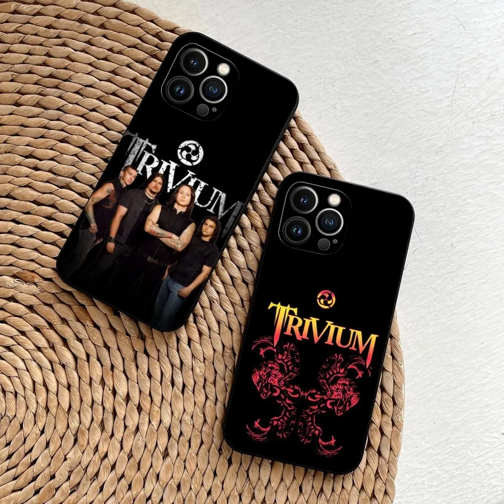 Металлический телефонный чехол Trivium для Iphone 15 14 13 11 12 Pro Max Xr X Xs Mini 8 Plus SE 2022