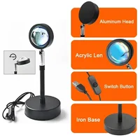 Smart LED Sunset Lamp Colorful Changing Bluetooth App Control Music Sync for Network Broadcast Bedroom Home Decor Rainbow Lamps 5