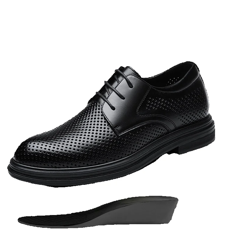 European Warm Series Men's Leather Autumn Winter 6CM Business Formal British Style Height Increase 8CM Wedding Shoes_vogvips.com