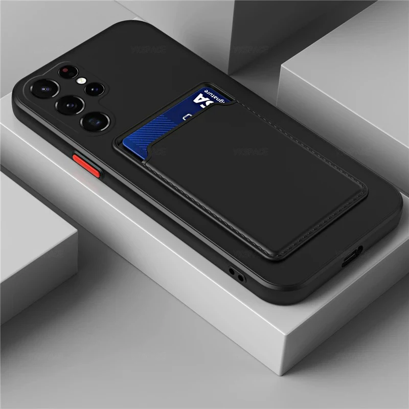 Silicone Card Holder Wallet Pocket Phone Case – Soft and Durable Protection Cover