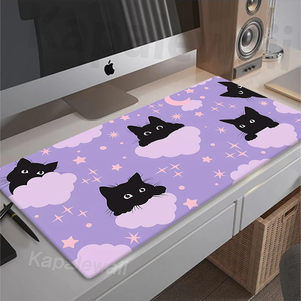 

Kawaii Cute Mouse Pad Large Gaming Mousepad Gamer Speed Keyboard Pads Laptop Carpet Anime Cat Mouse Mat For Gamer Rug 80x30cm