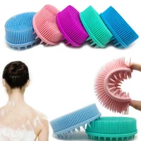 Soft Silicone Brush Wash Bath Shower Exfoliating Skin Fit For Baby Adult Bath Brush Shampoo Head Massage Brush Siliconebrush 1