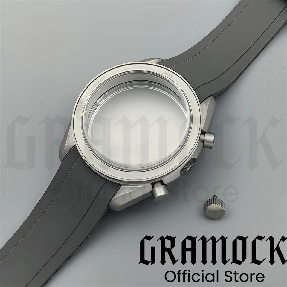 VK63 VK64 40mm Titanium Watch Case Black Silver Insert Dome