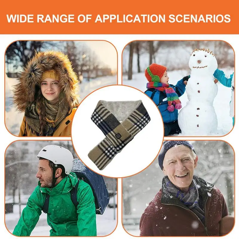 Outdoor Warm USB Heated Scarf Winter Neck Warmer With 3 Heating Levels Comfortable Neck Wrap Heating Pad Fast Heating Scarf 5