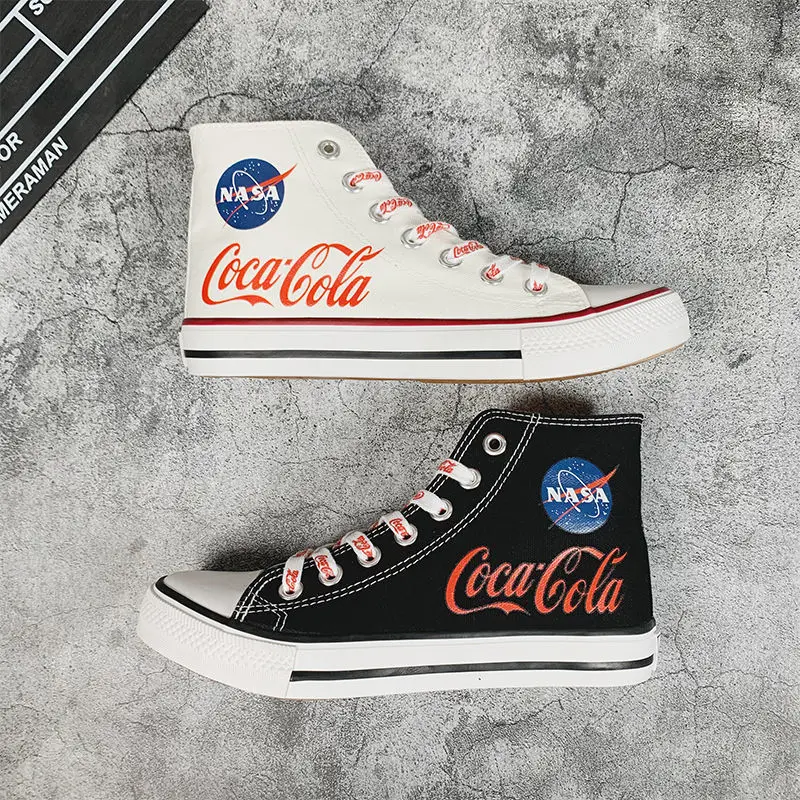 

Coca-Cola spring and autumn 2022 fashion new non-slip wear-resistant high-top couple Yuanyang casual student sports shoes