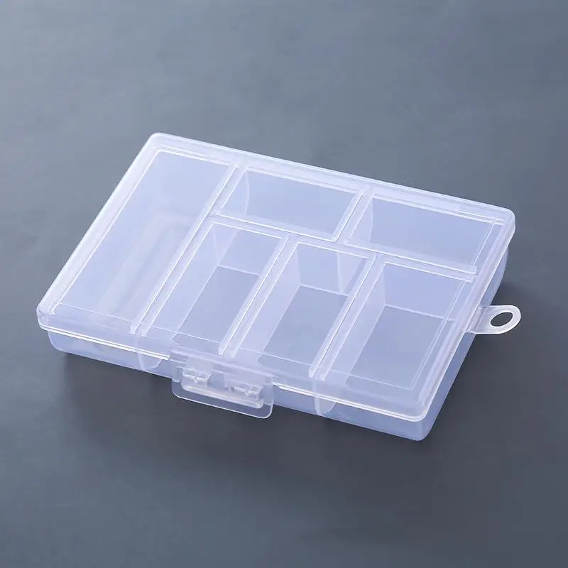 Transparent Jewelry Box Organizer Plastic Storage Case Adjustable Container For Beads Earring Box Jewelry Organizer Display