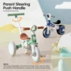 5 in 1 Toddler Tricycles for 1-3 Year Olds Boy Girl Toy, Baby Balance Bike 1 Year Old Kids Gift with Parent Steering Push Handle 1