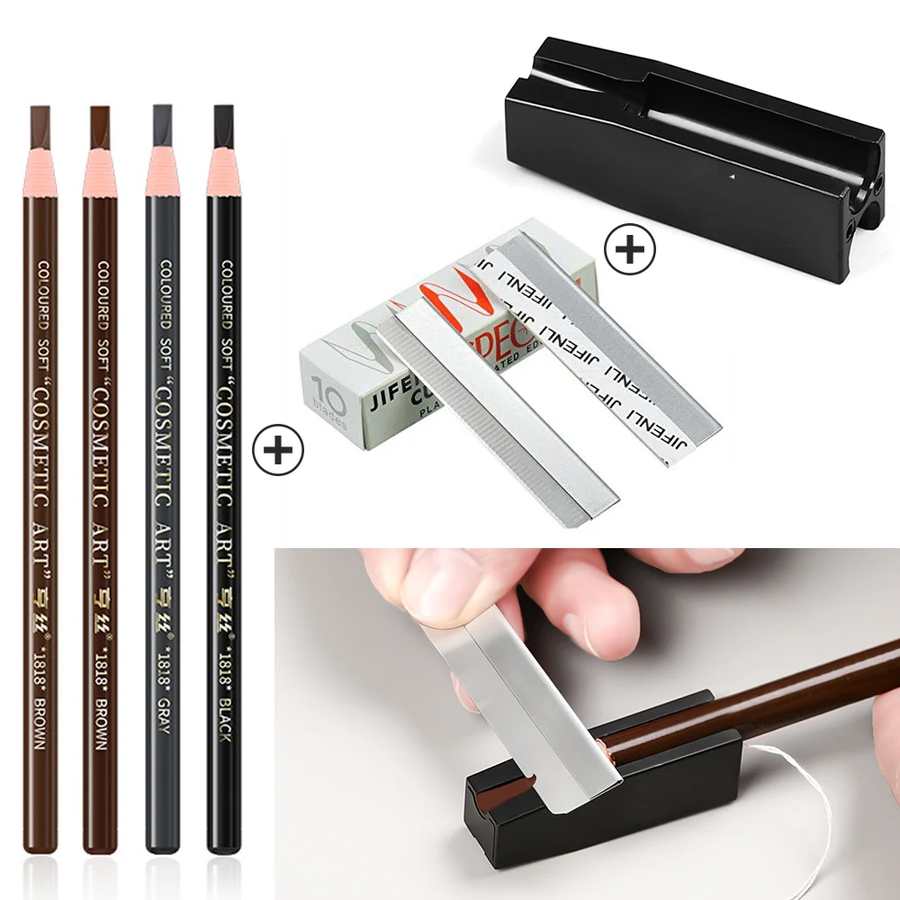 

Eyebrow Pencil Sharpener With Pencil Trimmer Microblading Supplies Set Brow Sharpening Tip Thin Beauty Eyebrows Tattoo Supplies