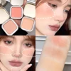 Monochrome Mousse Blush Palette Long-lasting Tin Box Blush Mud Cream Cheek Matte Peach Rouge Contour Tint Korean Girls Makeup 5