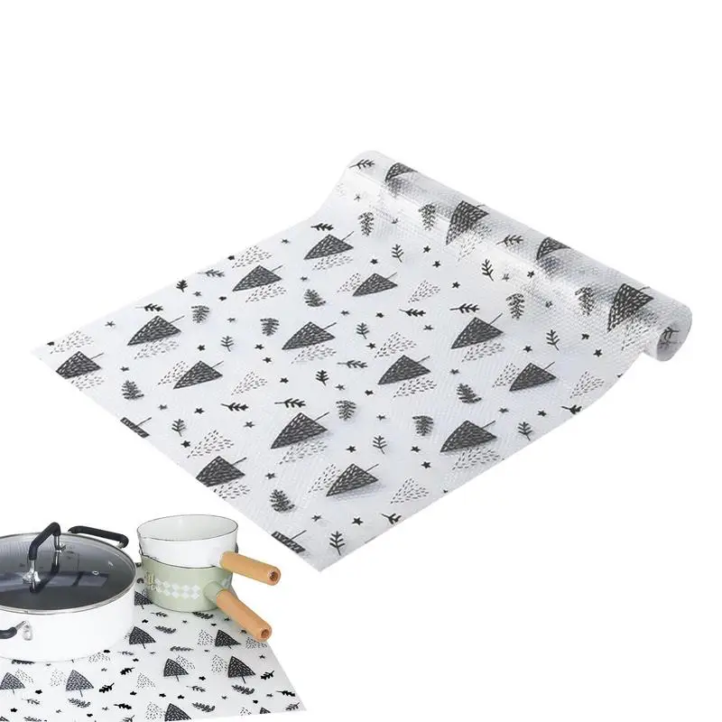 

Shelf Liners Waterproof Non Adhesive Shelf Liners With Printing Cutable Non-Adhesive Drawer Liner Shelf Paper For Cupboard
