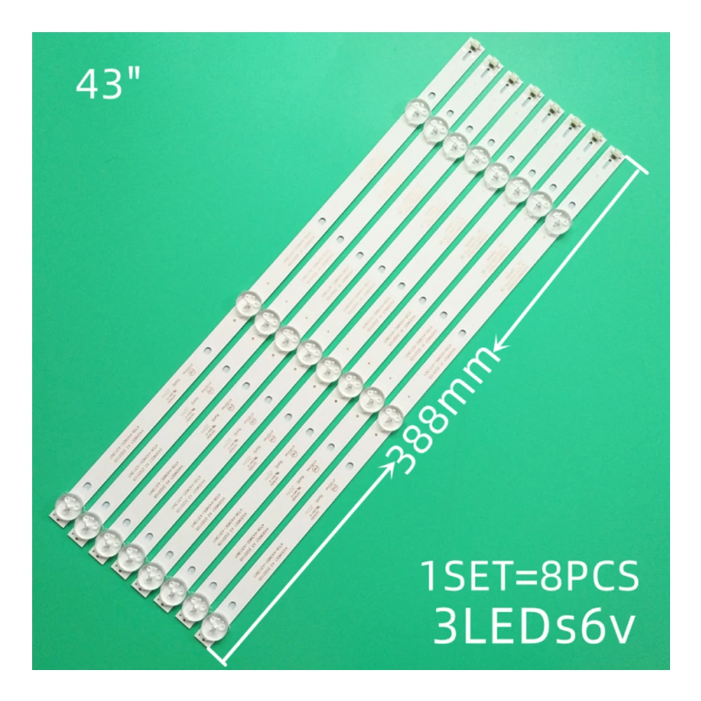 Lote LED  ǰ, 43PFT4002 43DL4012N K430WDK3 K430WDC1 A1 A3 4708-K43WDC-A3113N11, 8 Unids