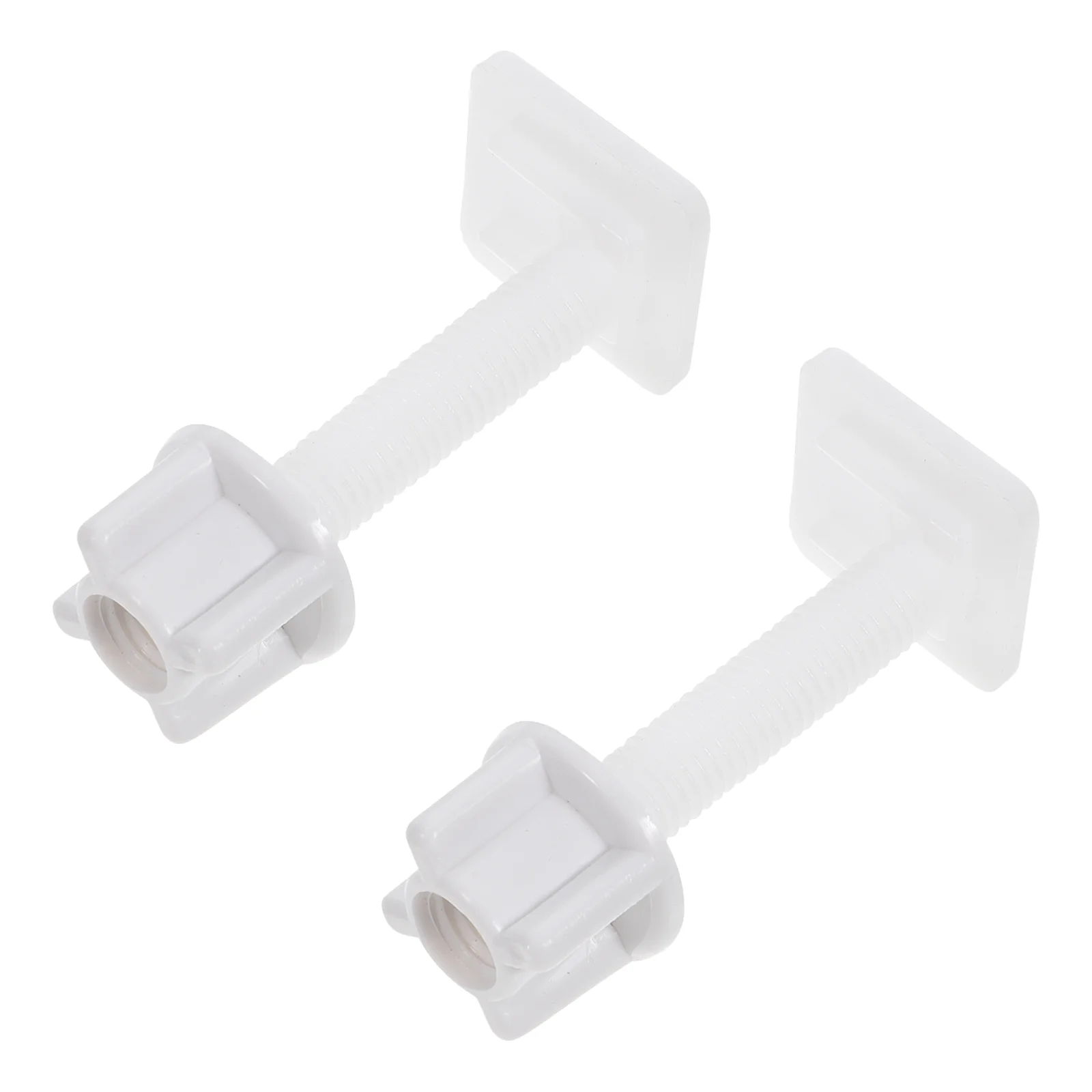 

27x27mm Plastic Toilet Seat Hinge Bolt Screw With Nuts Set