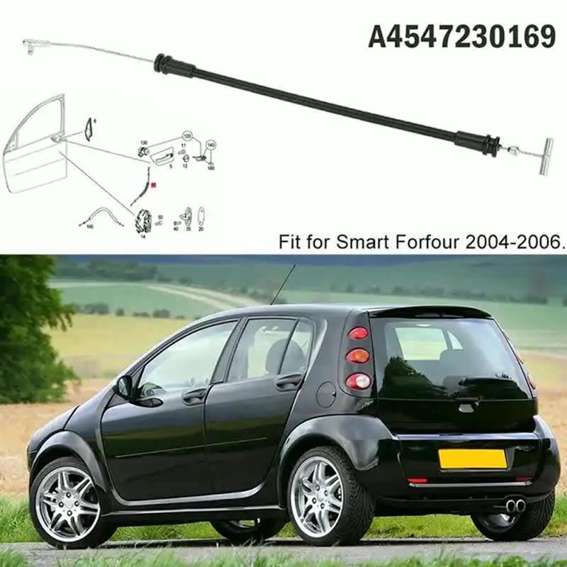 Cavo Maniglia Portiera Sostitutivo In Acciaio Per Smart ForFour (2004-2006) - Ricambio OEM A4547230169 - 5