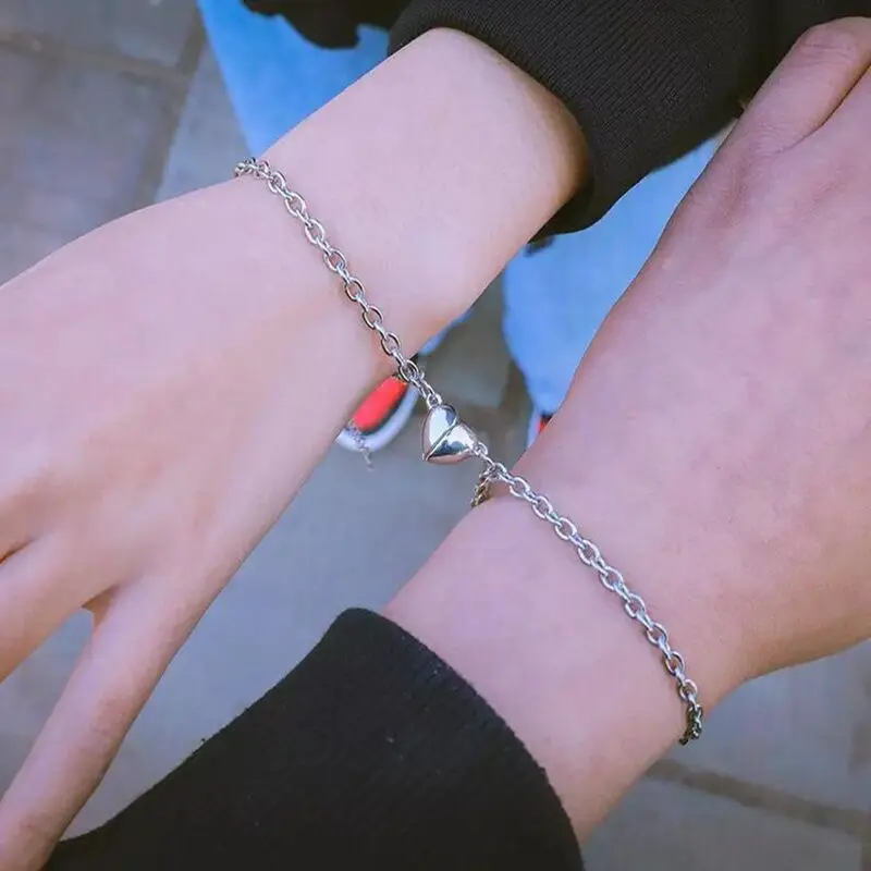 JERYAQTQ 2pcs Magnetic Couple Bracelets