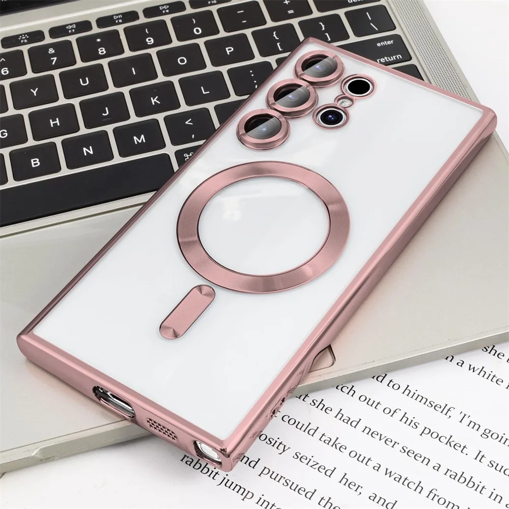 Luxury Transparent Plating Phone Case with MagSafe Magnetic Protection