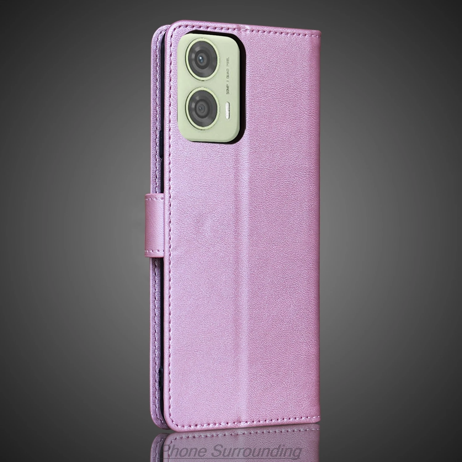 Elegant PU Leather Wallet Flip Cover with Card Holder for Smartphones - Protective Phone Bag and Holster
