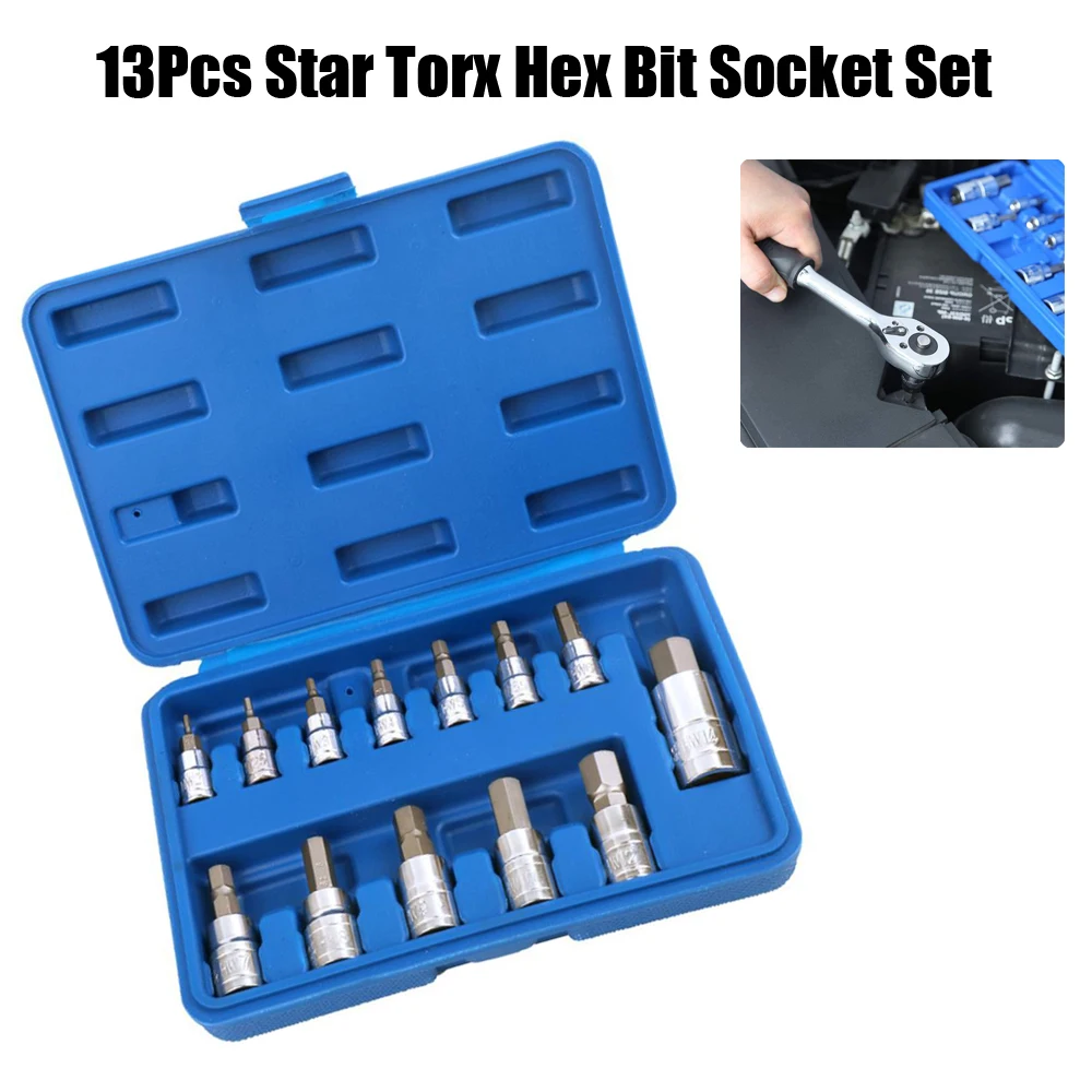 King Tony 9 Pieces 1/2" Dr Hex Bit Socket Set 4120PR