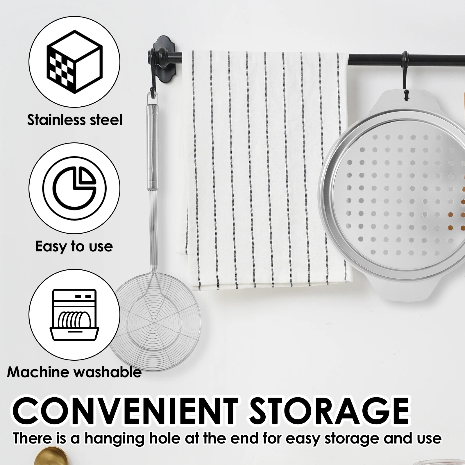 Stainless Steel Spaetzle Maker Lid with Scraper Practical Spider Strainer Skimmer Spoon German Spaetzle Maker Easy to Use