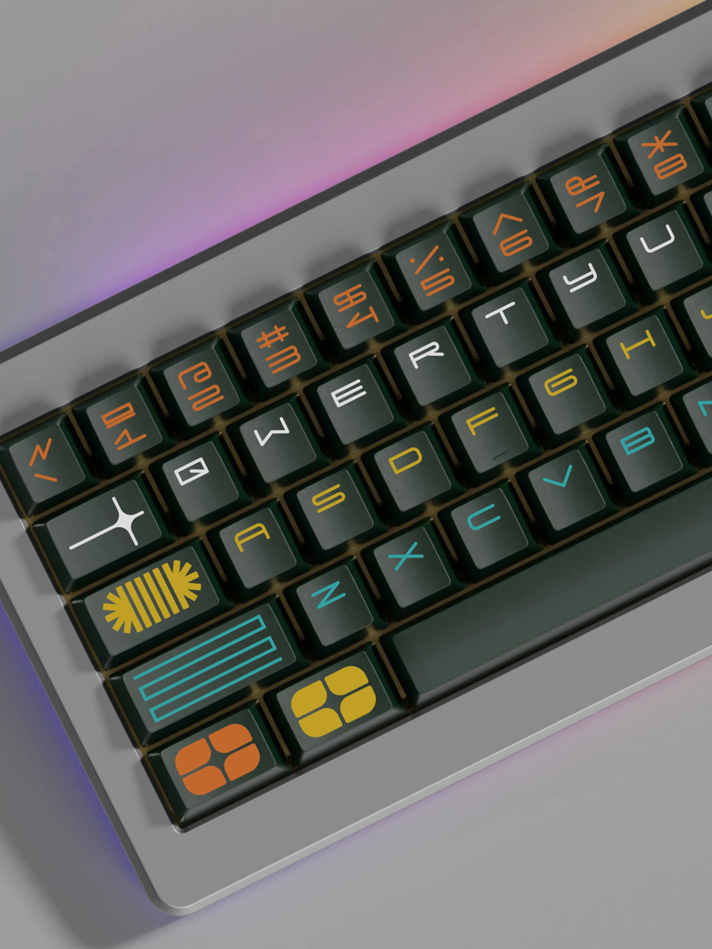 Perfil Cereja, Sublimação de Tintura para Interruptor MX, Duplo B Split Keybar