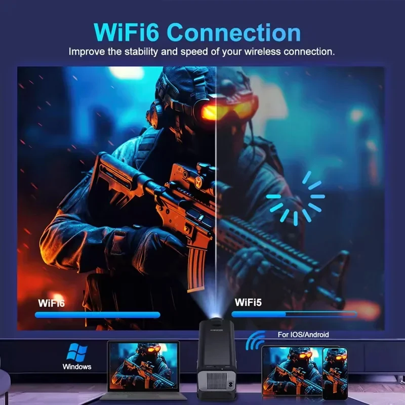 2026 신형 HY320 프로젝터 안드로이드 11 390ANSI HD 4K 네이티브 1080P 듀얼 Wifi6 BT5.0 시네마급 휴대용 프로젝터 HY300 업그레이드 버전
