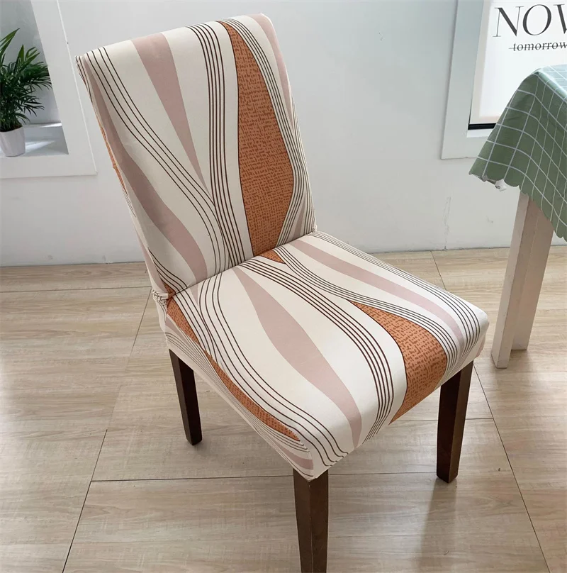 Printing Chair Covers Elastic Dining Room Seat Cover Spandex