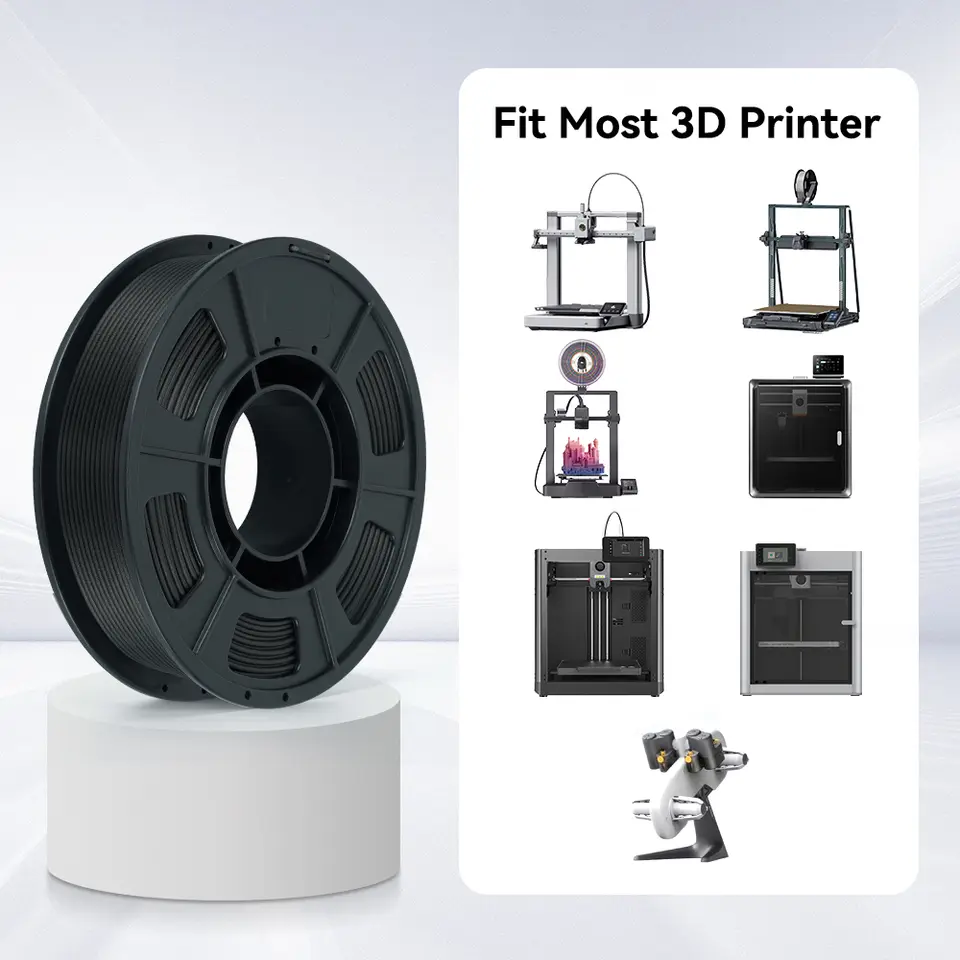 KINGROON Carbon Fiber PLA PETG Nylon Filament 1.75mm 0.3KG (NOT 1KG), High Strength PLA-CF PETG-CF PA-CF For 3D Printer, 300g image 6