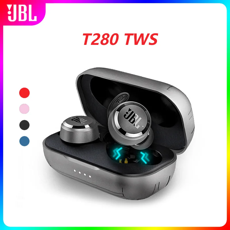 100% Оригинальные беспроводные Bluetooth наушники JBL T280 TWS спортивные с глубокими