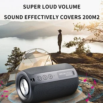 Zealot-S32 Wireless Speaker Outdoor Portable Subwoofer Speaker, Waterproof IPX 6, Dual Pairing,1500mAh Battery 4