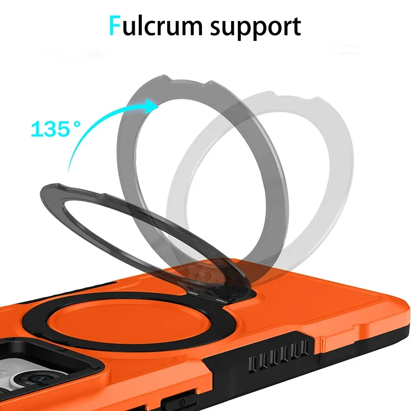 Shockproof Armor Phone Case with Rotating Ring Stand