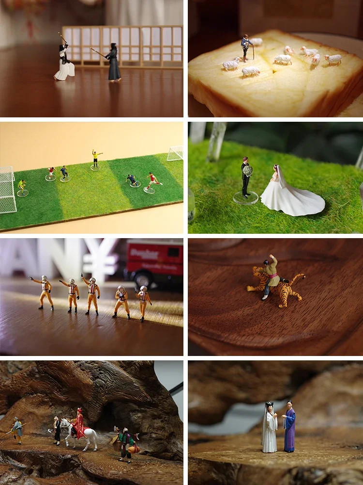 Hand-Painted-1-87-Figure-Painter-Tiny-Painting-Scene-Resin-Doll ...