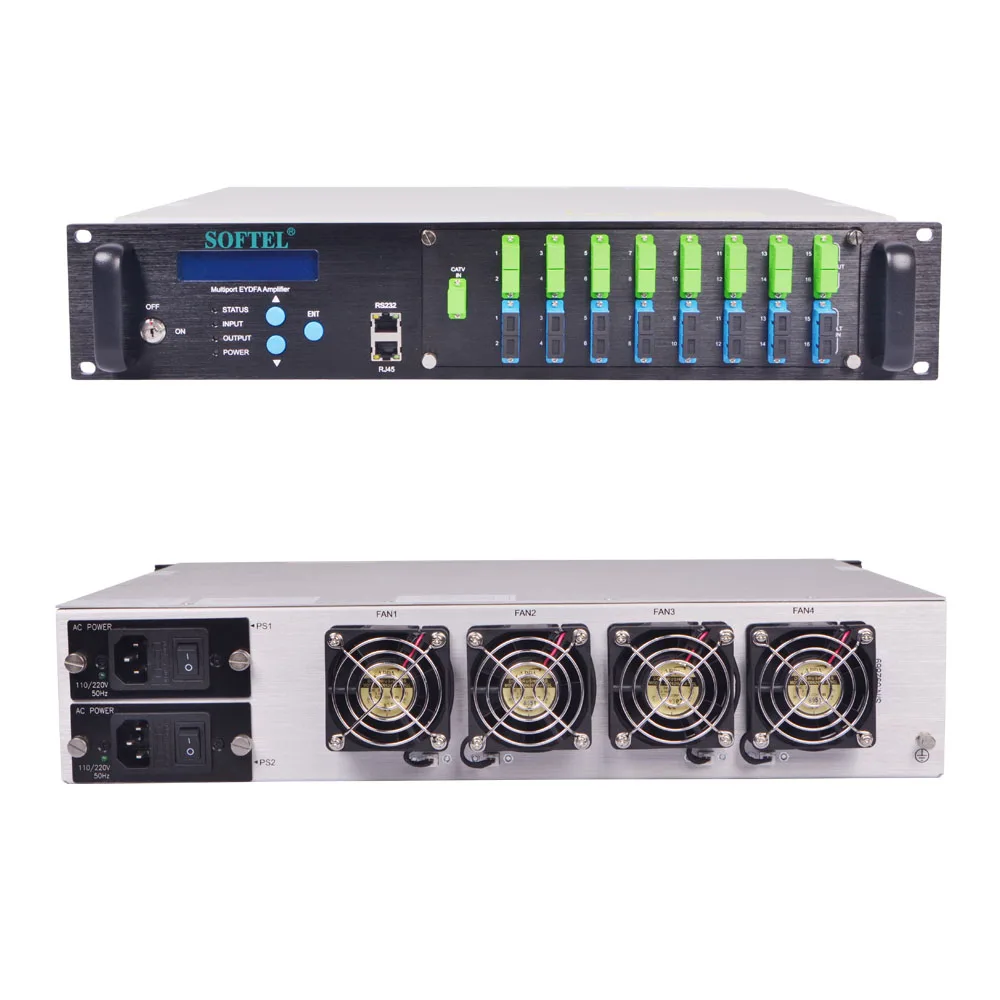 

High Power Rack PON EDFA WDM 16 Port 22 DBm