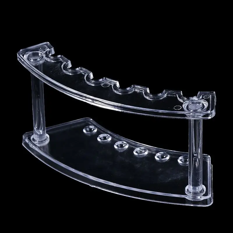 Plastic 6 Slot Pen Jewelry Display Holder Stand Display Rack
