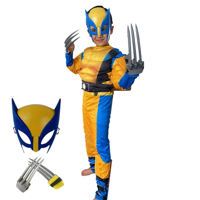 Child Movie X-Men Luxury Mask Jumpsuit Wolverine Cosplay Costume Halloween Christmas Kids New Year Costume Superhero Fantasy