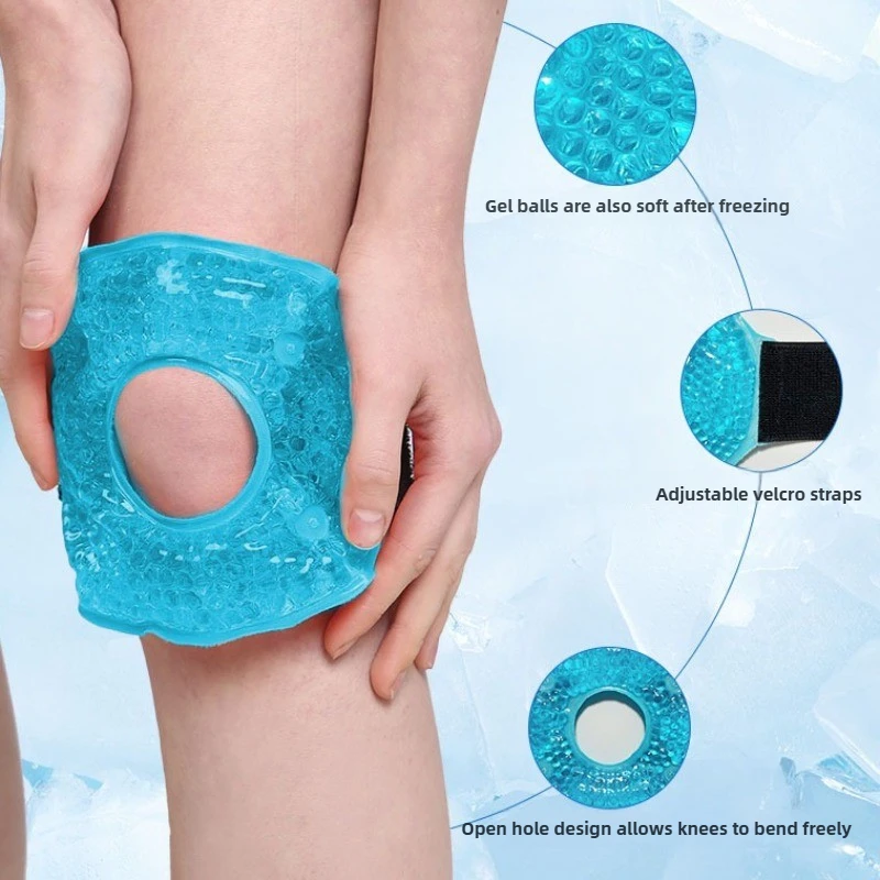 Reusable Ice Pack Hot Cold Gel Ice Treat Wrap Knee Wrap for Ankles Shoulders Head Injuries Sports Recovery Therapy Use