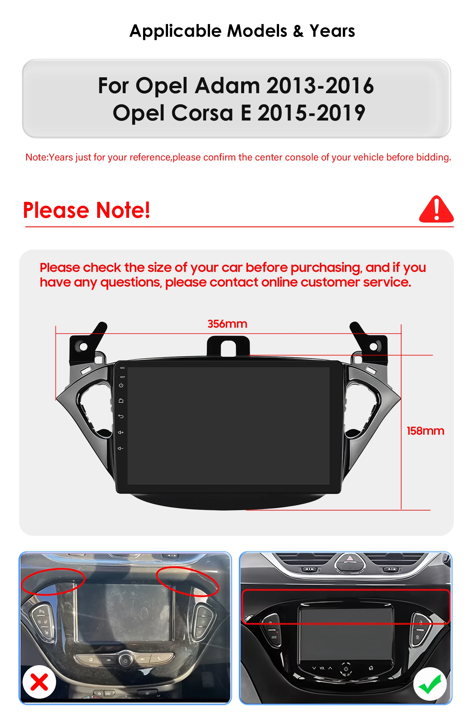 Hizpo Car Smart Systems Radio für Opel Adam 2013–2016 für Corsa E 2015–2019 CarPlay Android Auto Autoradio GPS Navigation Wifi – Detail 6