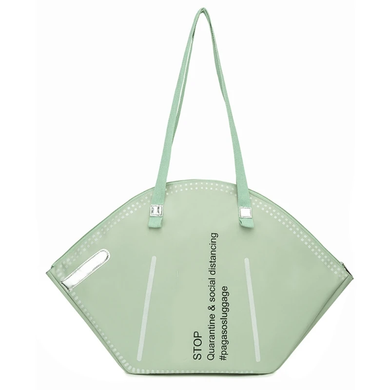 Fashion Women Large Mask Shopping Tote Bag Casual Daily Shoulder Handbag Home Storage Grocery Bags for Girls Lady